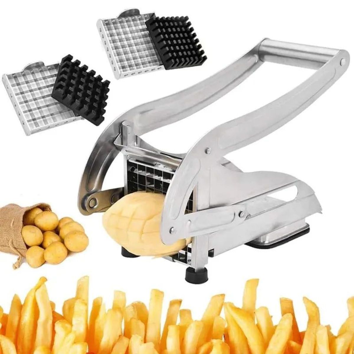 Cortador de Papas Fritas de Acero Inoxidable, marca GENERICO - Foto Principal