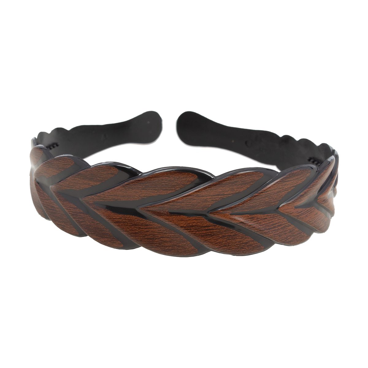 BIJOUTERIA LB20 SPA - Cintillo Diadema Mediano Rígido Cabello Diseño 6 - Marrón