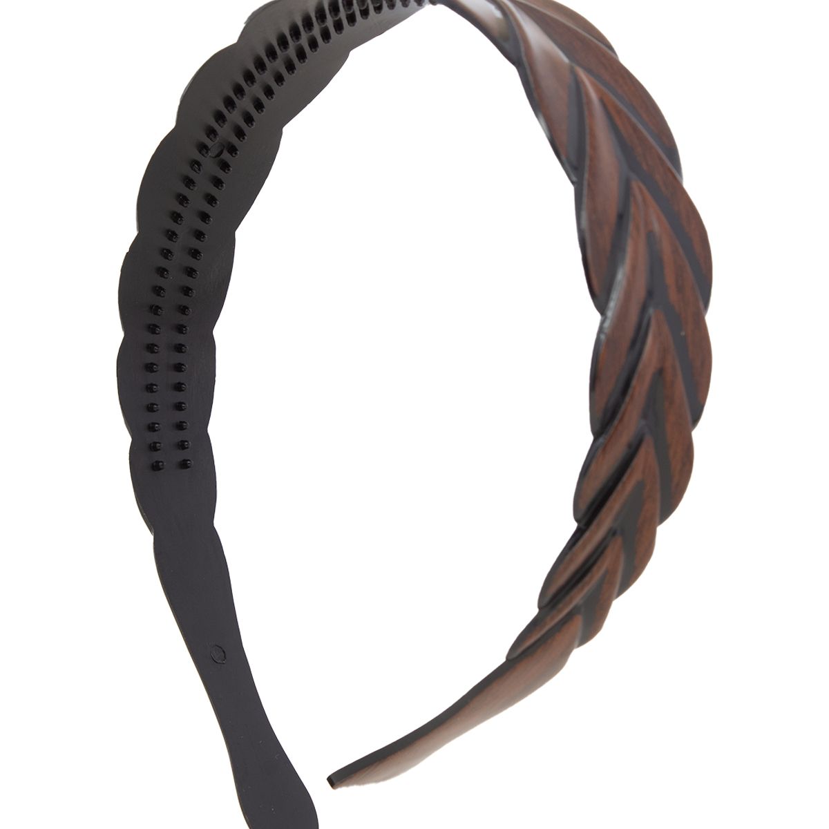 BIJOUTERIA LB20 SPA - Cintillo Diadema Mediano Rígido Cabello Diseño 6 - Marrón