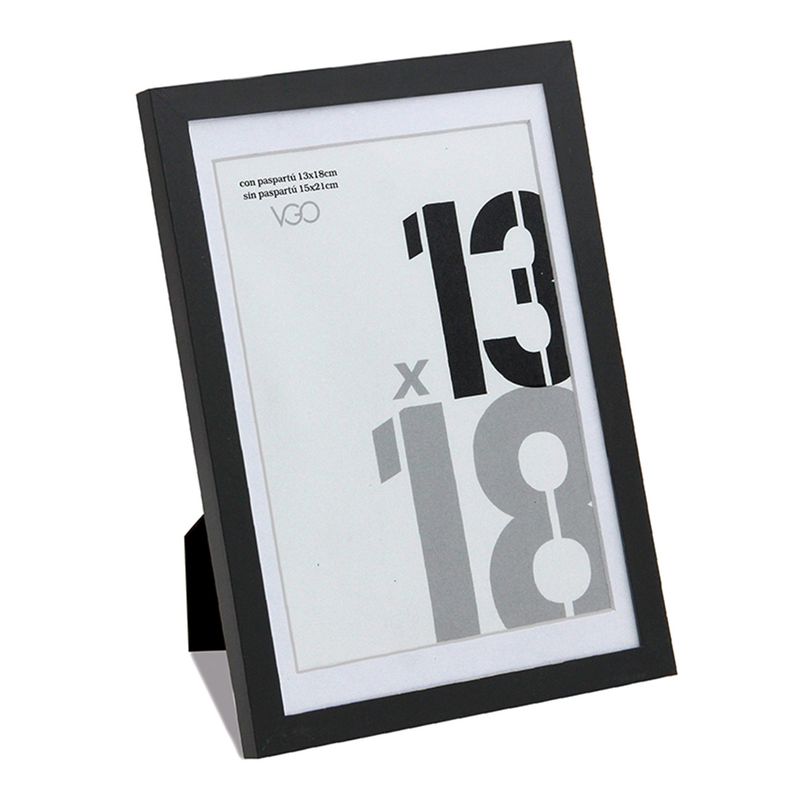 VGO - MARCO PLASTICO NEGRO CON PASPARTU 15x20  SIN PASPARTU 20x25 VGO