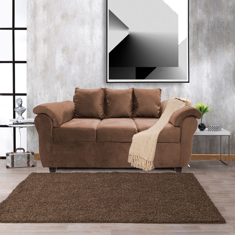 MUEBLES MPR - Sofá Ezeiza + 1 Pouf Felpa.