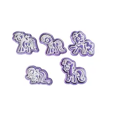 GENERICO - Set 5 Cortadores De Galletas Pony 8 Cm