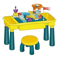 GENERICO - Mesa Para Bloques Con Silla + 45 Piezas