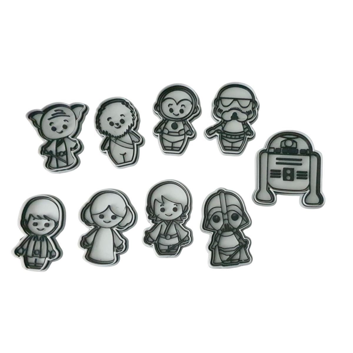 GENERICO - Set 9 Cortadores De Galletas Star Wars 8 Cm