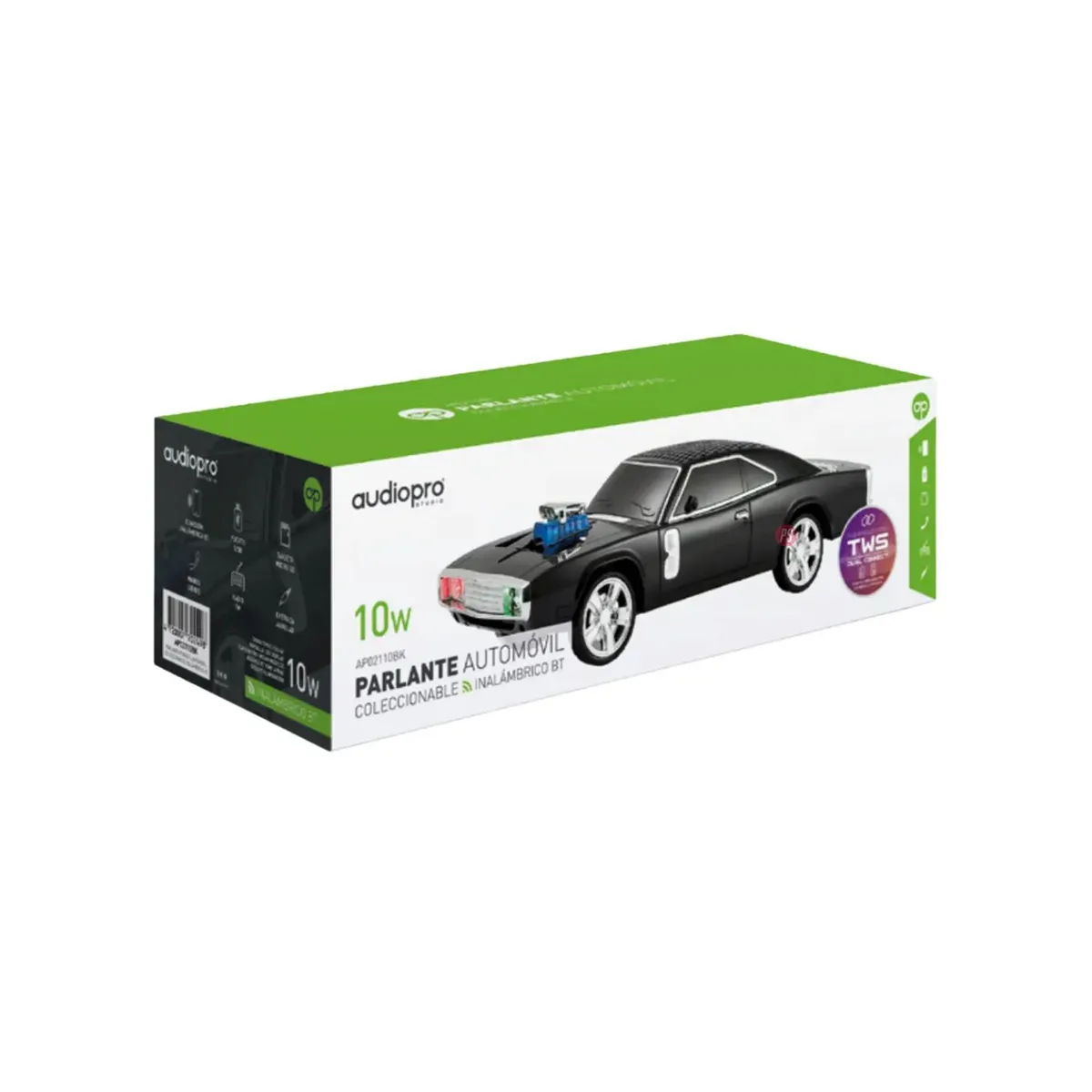 AUDIO PRO - Parlante Bluetooth Diseño Automóvil 1970 Color Negro - PS