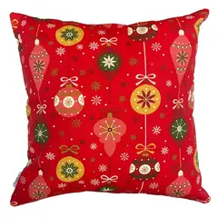 ELIZABETH PEPER - Funda Cojin Decorativo Diseño Festivo Rojo 45x45