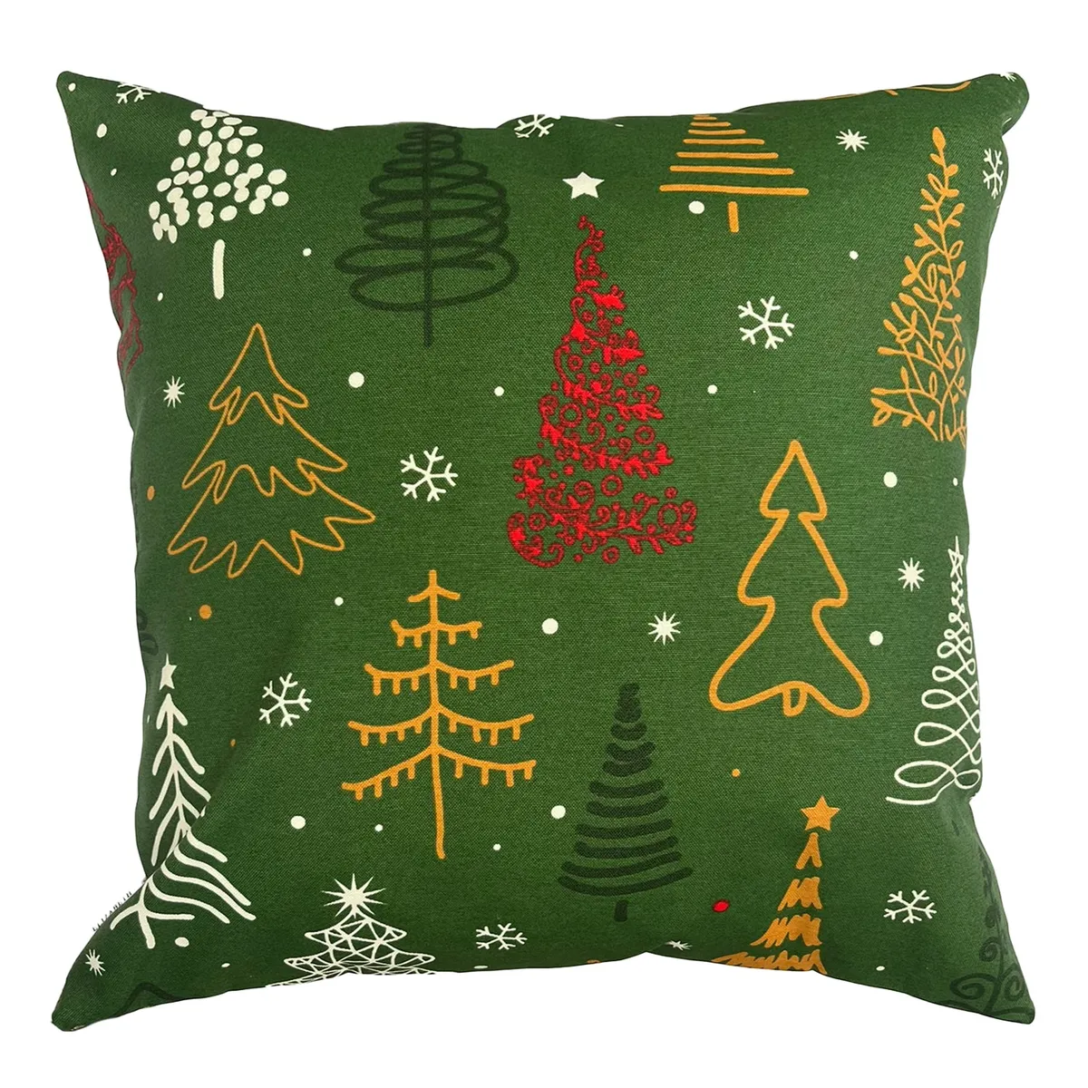 ELIZABETH PEPER - Cojin Decorativo Diseño Festivo Verde 60x60 Relleno
