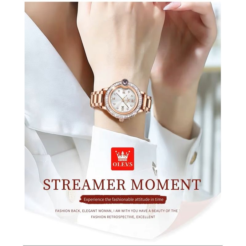 GENERICO - Reloj de Pulsera de Lujo para Mujer con Incrustaciones Brillantes