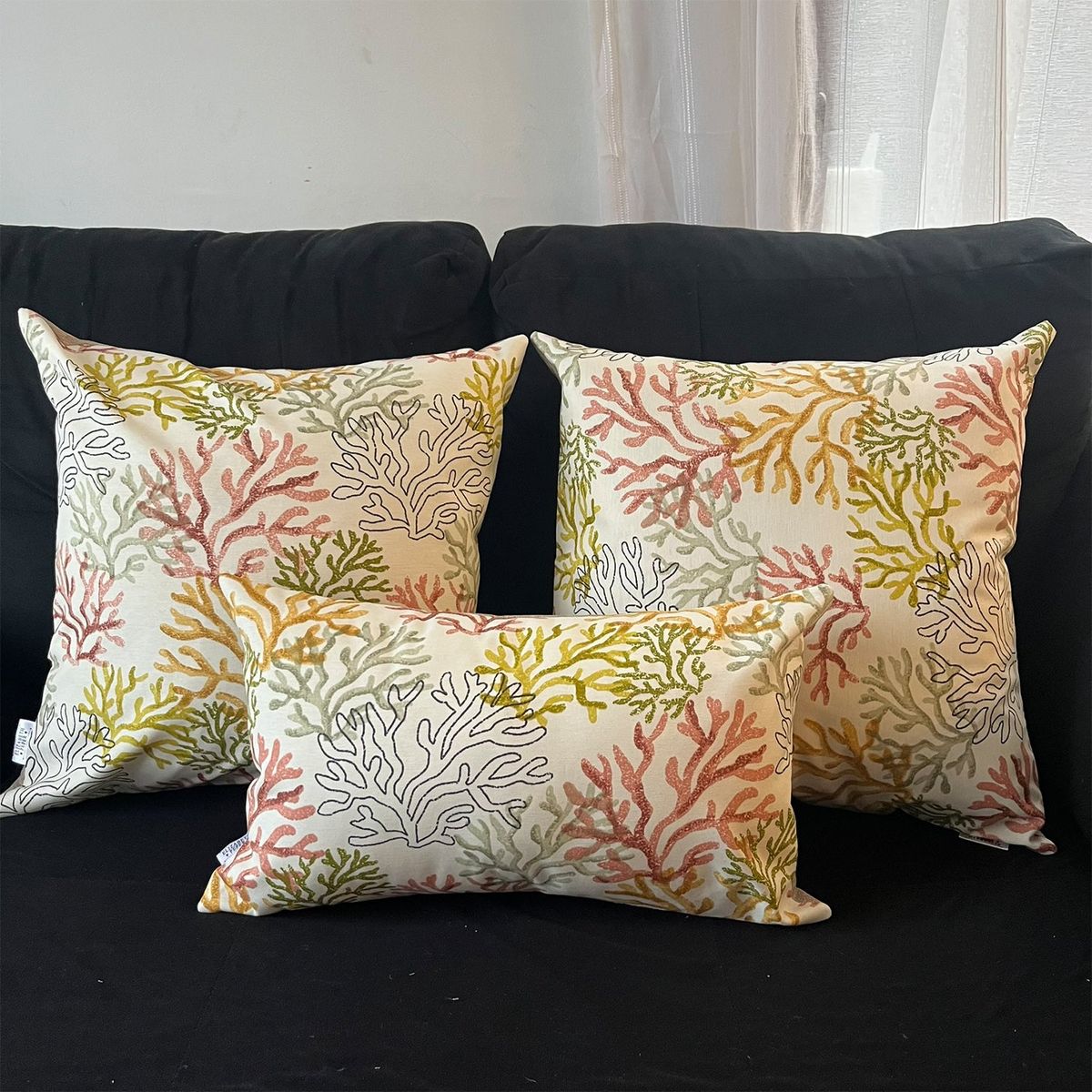 ELIZABETH PEPER - Funda Cojin Decorativo Diseño Corales 80x40
