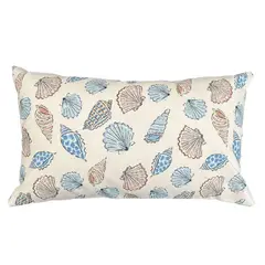 ELIZABETH PEPER - Cojin Decorativo Diseño Caracoles Azul 50x30 Relleno