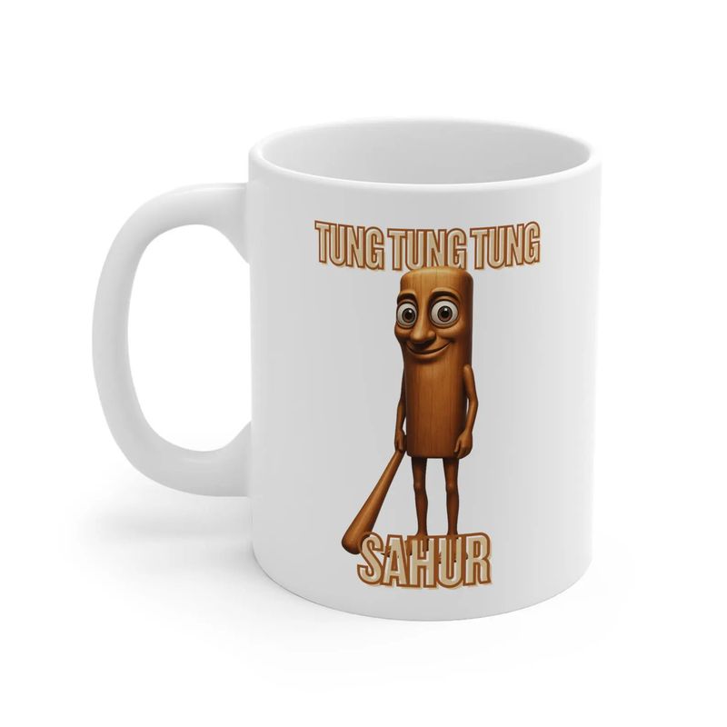 SM - Tazón Brainrot Italiano con TUNG TUNG SAHUR  Meme Divertido