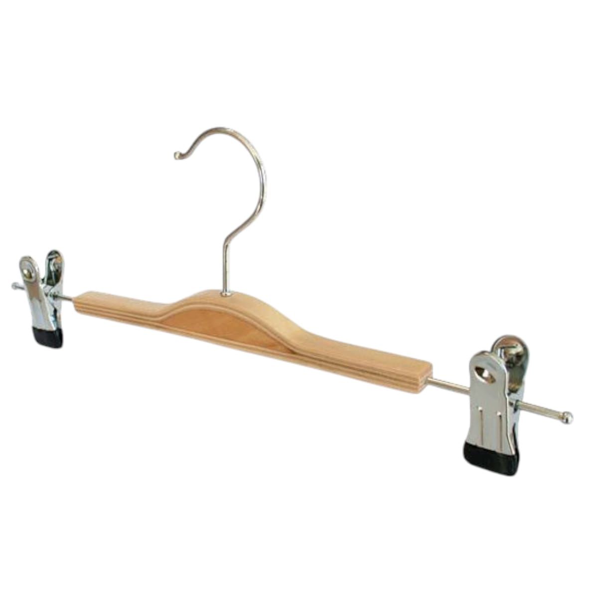 GENERICO - Pack 10 Perchas de Madera con Pinzas para Ropa Gms