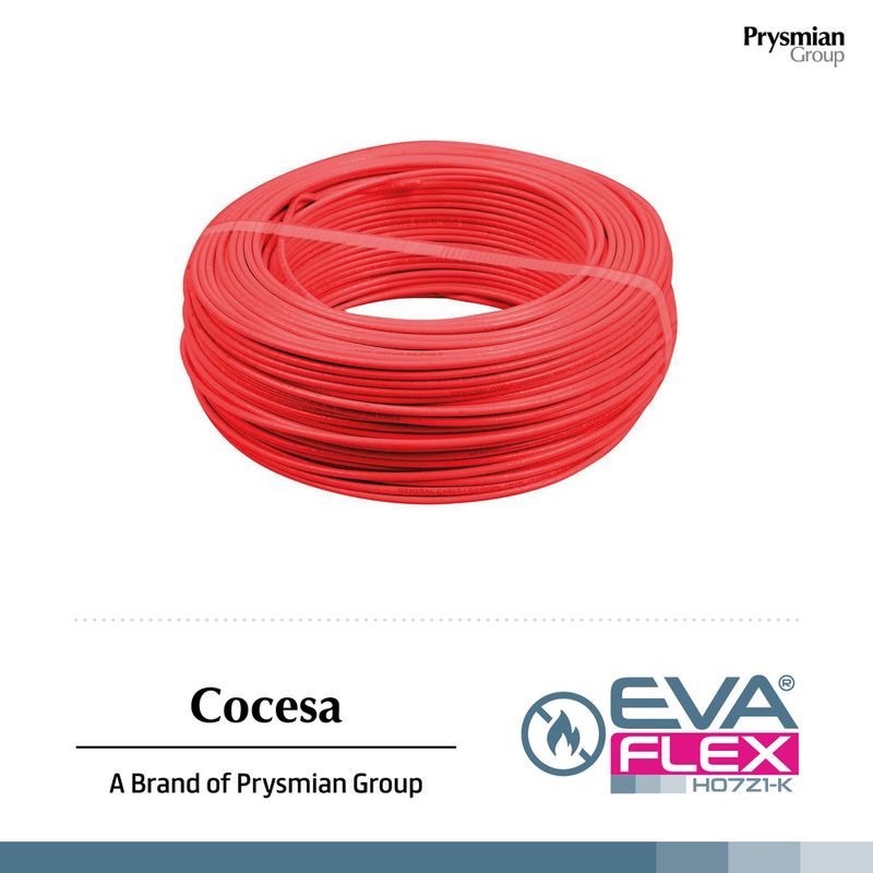 COCESA - Cable eva libre halogeno h07z1-k 2.5mm rojo 50mt