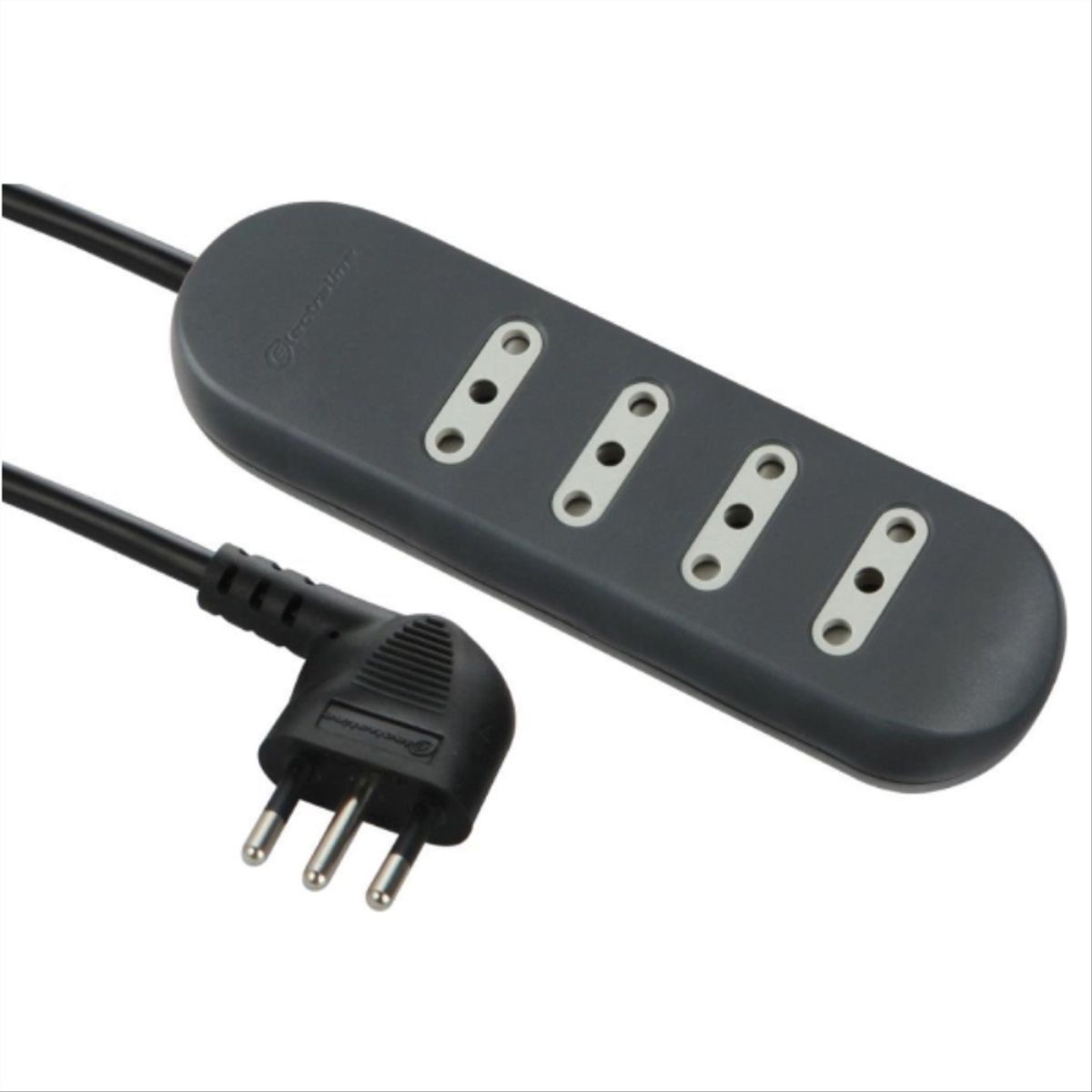 ELECTRALINE - Alargador 4 tomas negro 1,5mt 1A