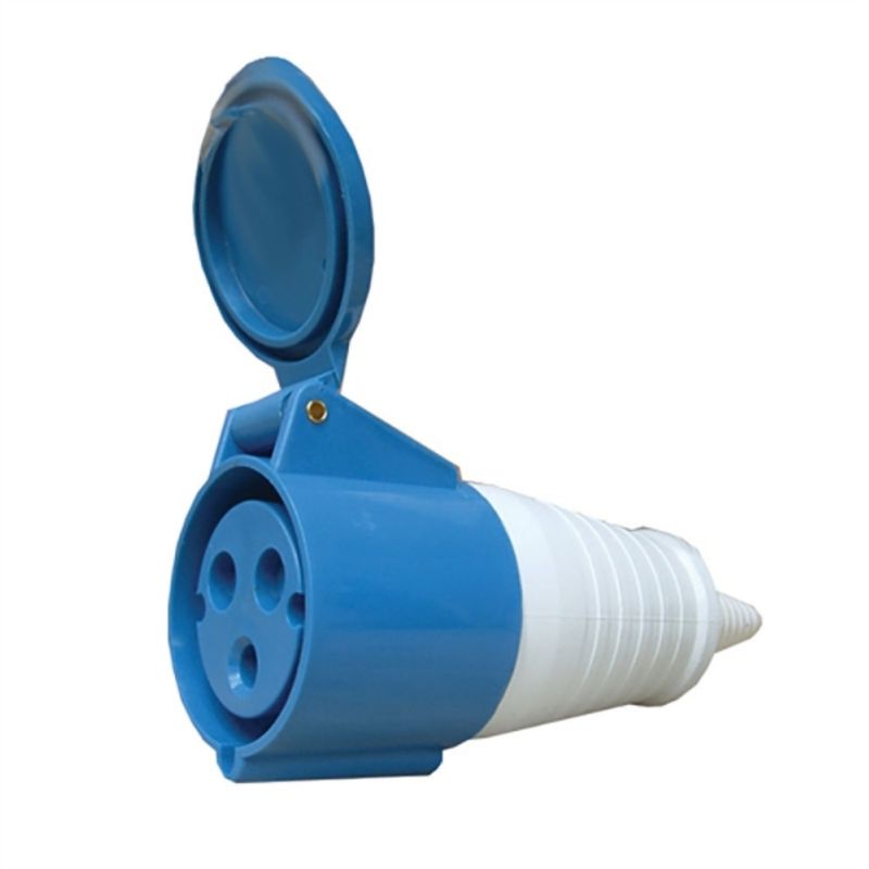 LEXO - Enchufe volante industrial hembra 2 polos + tierra 16A 220V