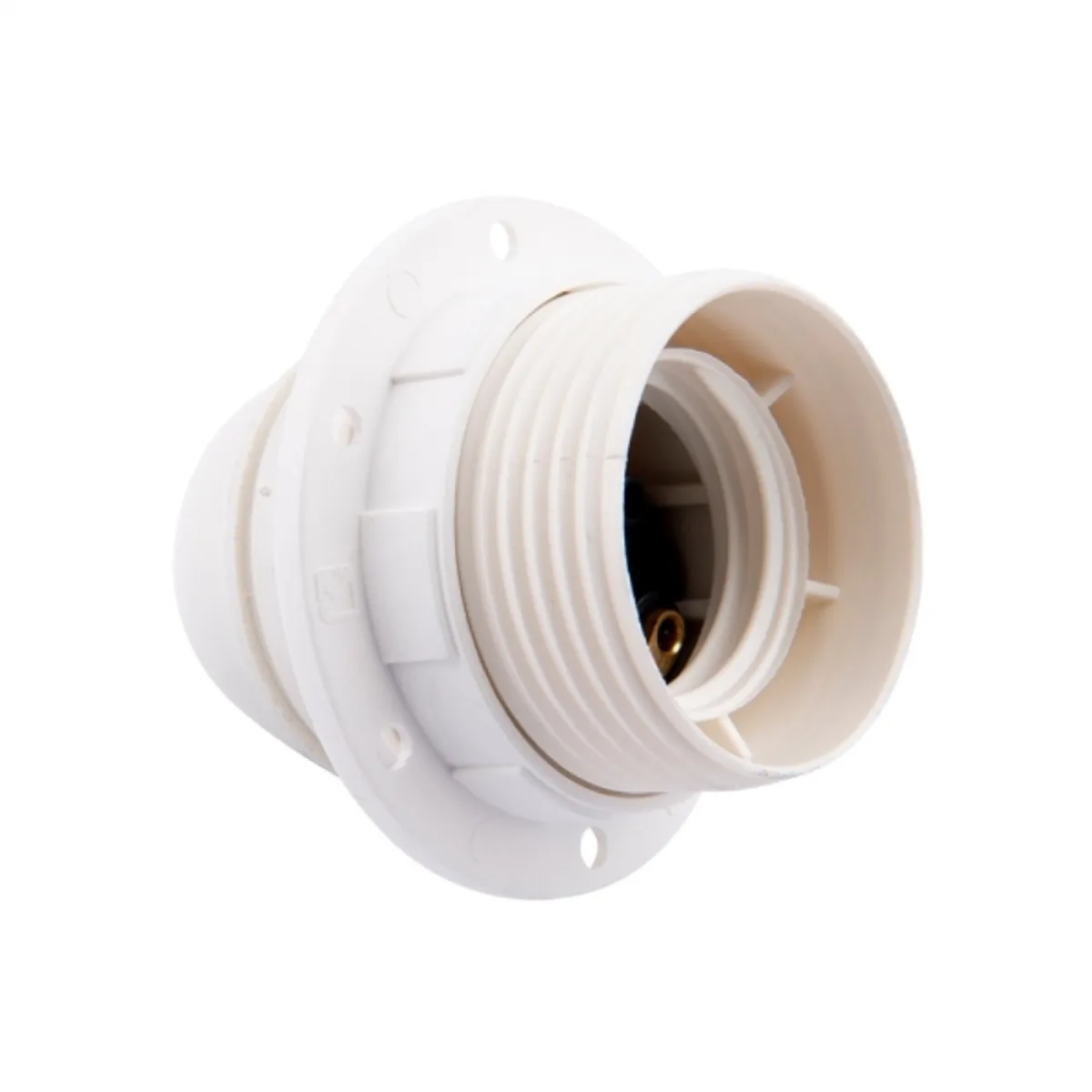 BTICINO - Portalampara con anillo blanco E-27