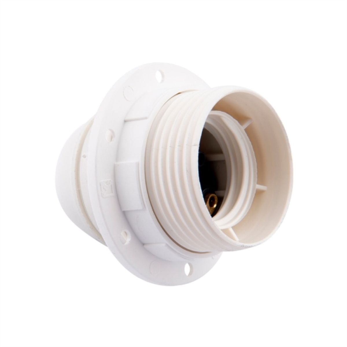 BTICINO - Portalampara con anillo blanco E-27