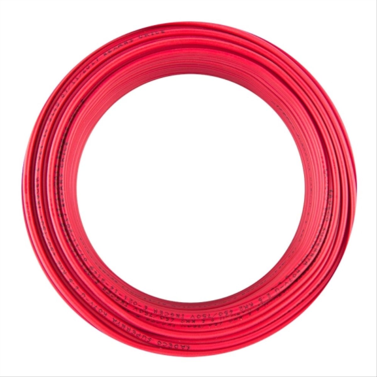 COCESA - Alambre genlis nya 2,5 mm rojo h07v-u rollo 50mt