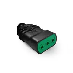 FANTON - Enchufe volante hembra 2 polos + tierra negra 10A