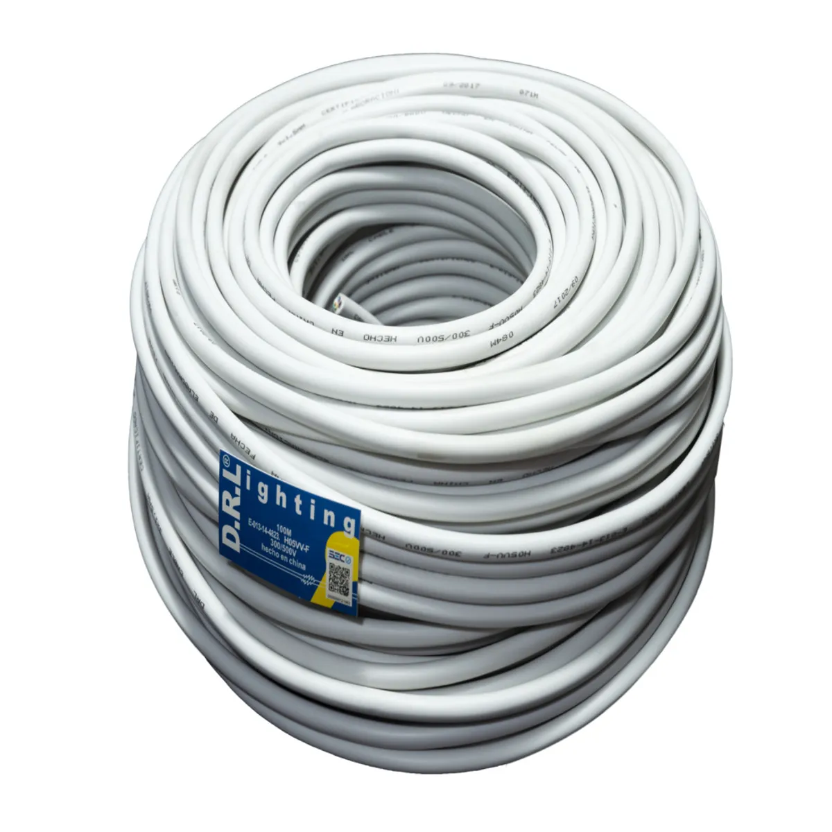 DRL - Cordon h05vv-f 2x0.75mm blanco 100mt