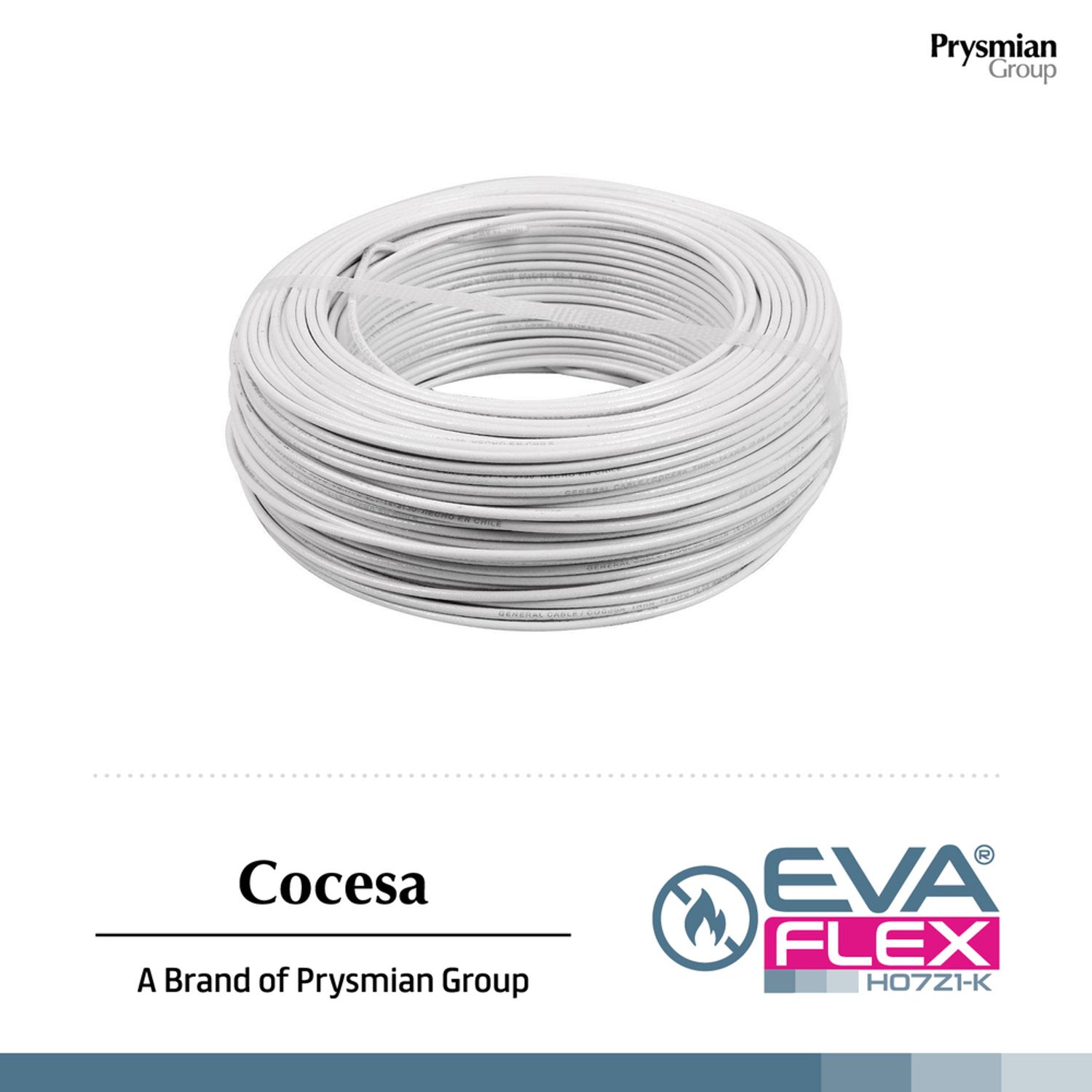 Cable eva libre halogeno h07z1-k 2.5mm blanco 50mt | Sodimac Chile