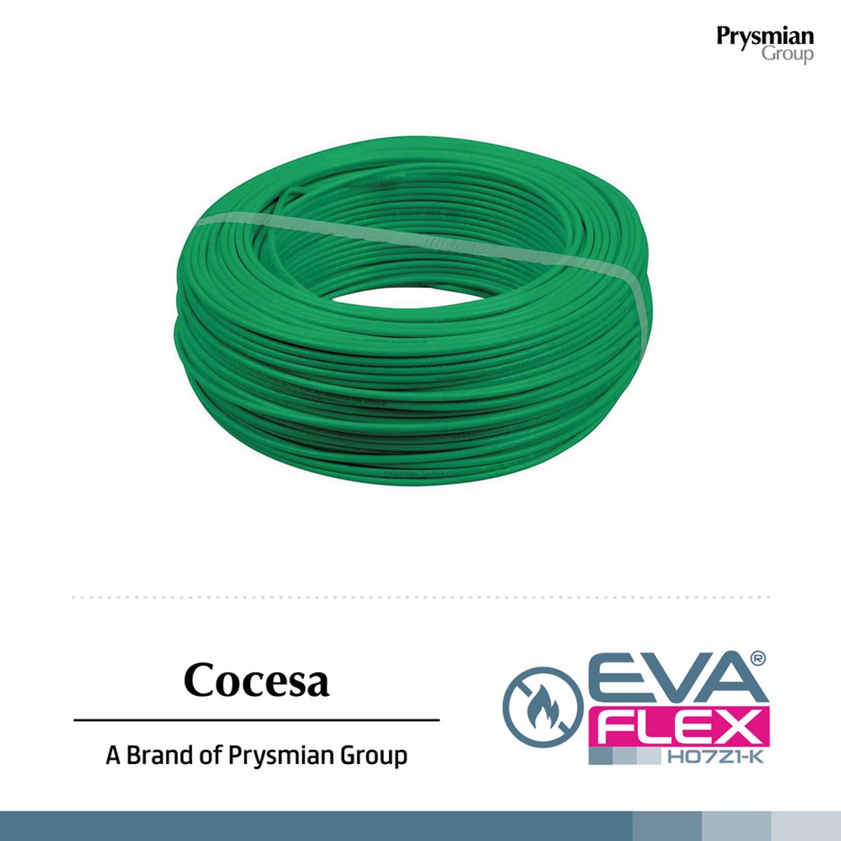 COCESA - Cable eva libre halogeno verde 2,5mm H07Z1-K 500mt