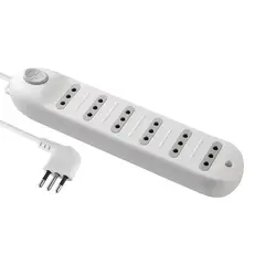 ELECTRALINE - Alargador 6 tomas blanco 5mt