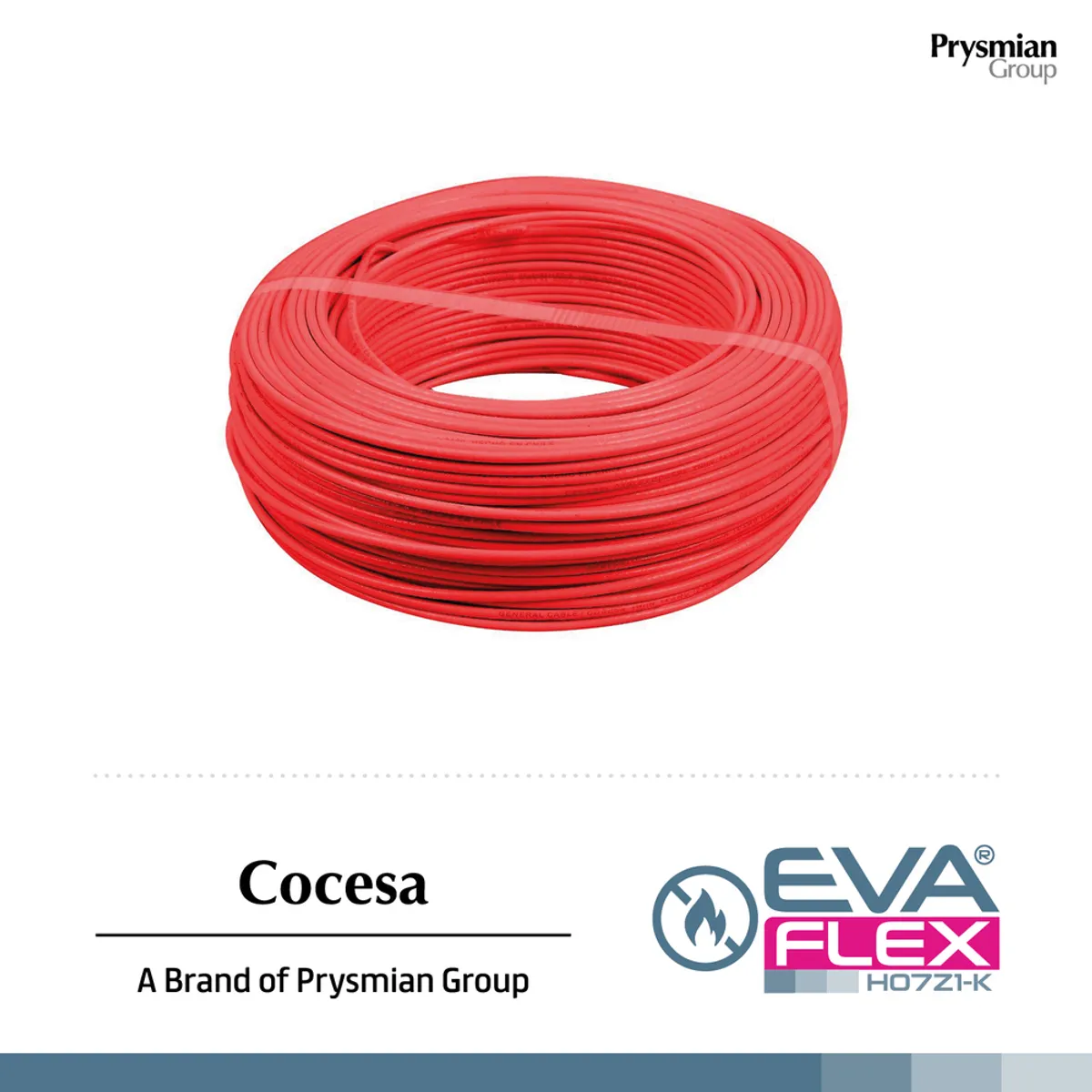 COCESA - Cable eva libre halogeno rojo 2,5mm H07Z1-K 100mt