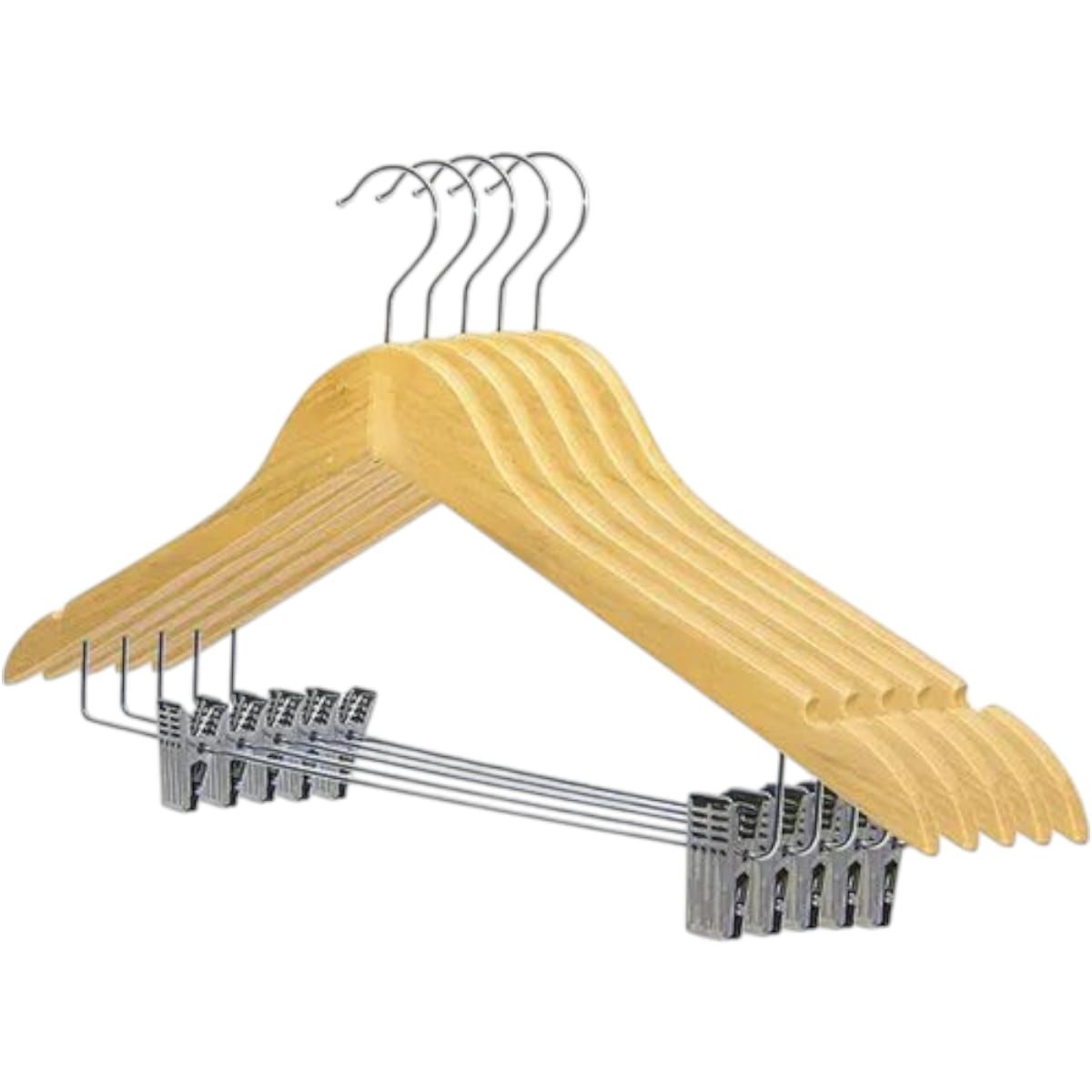 GENERICO - Pack 10 Perchas de Madera para Armario de Niños Gms