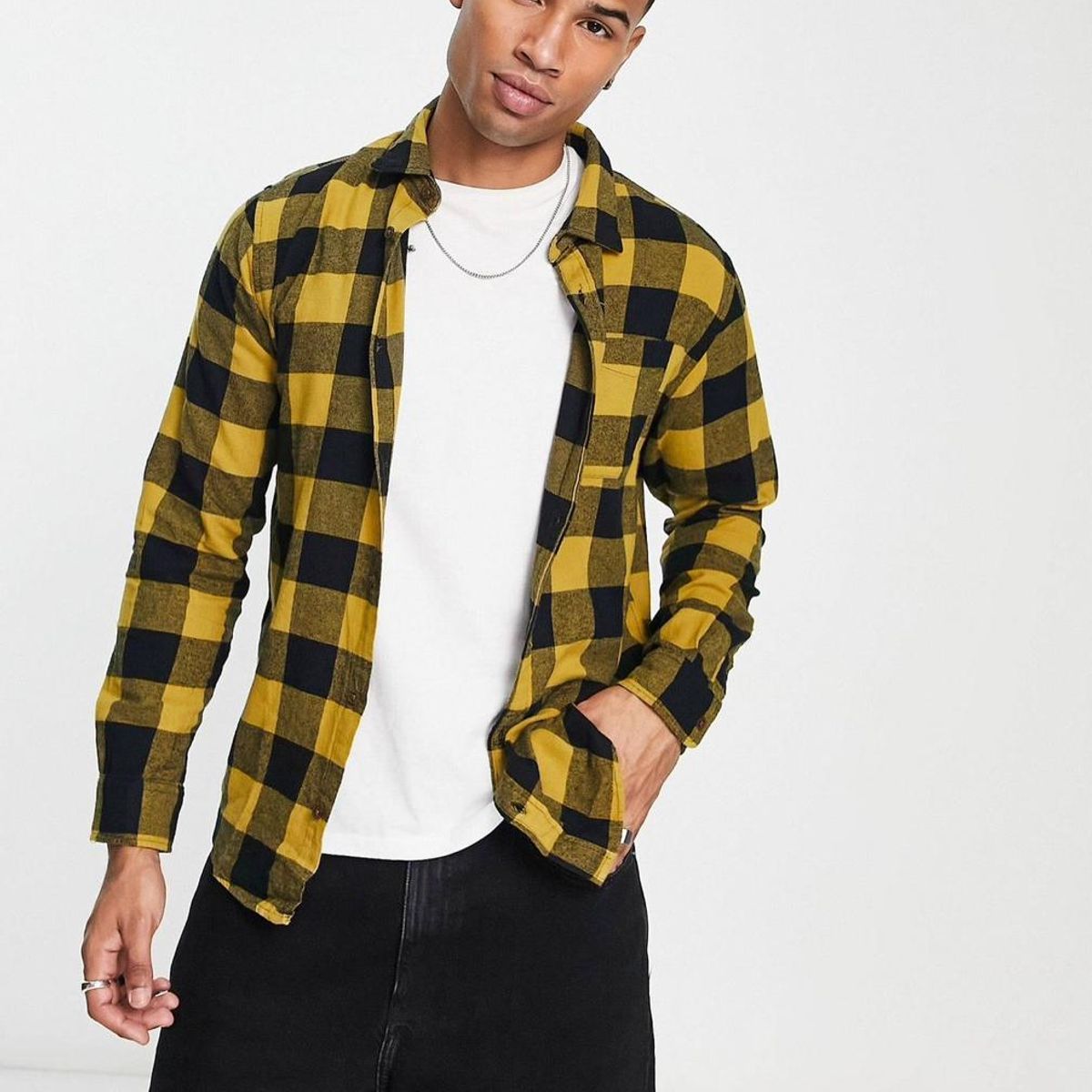 XPRESS RECHARGE - Camisa a Cuadros Hombre 100% Algodón Casual Elegante y Versátil