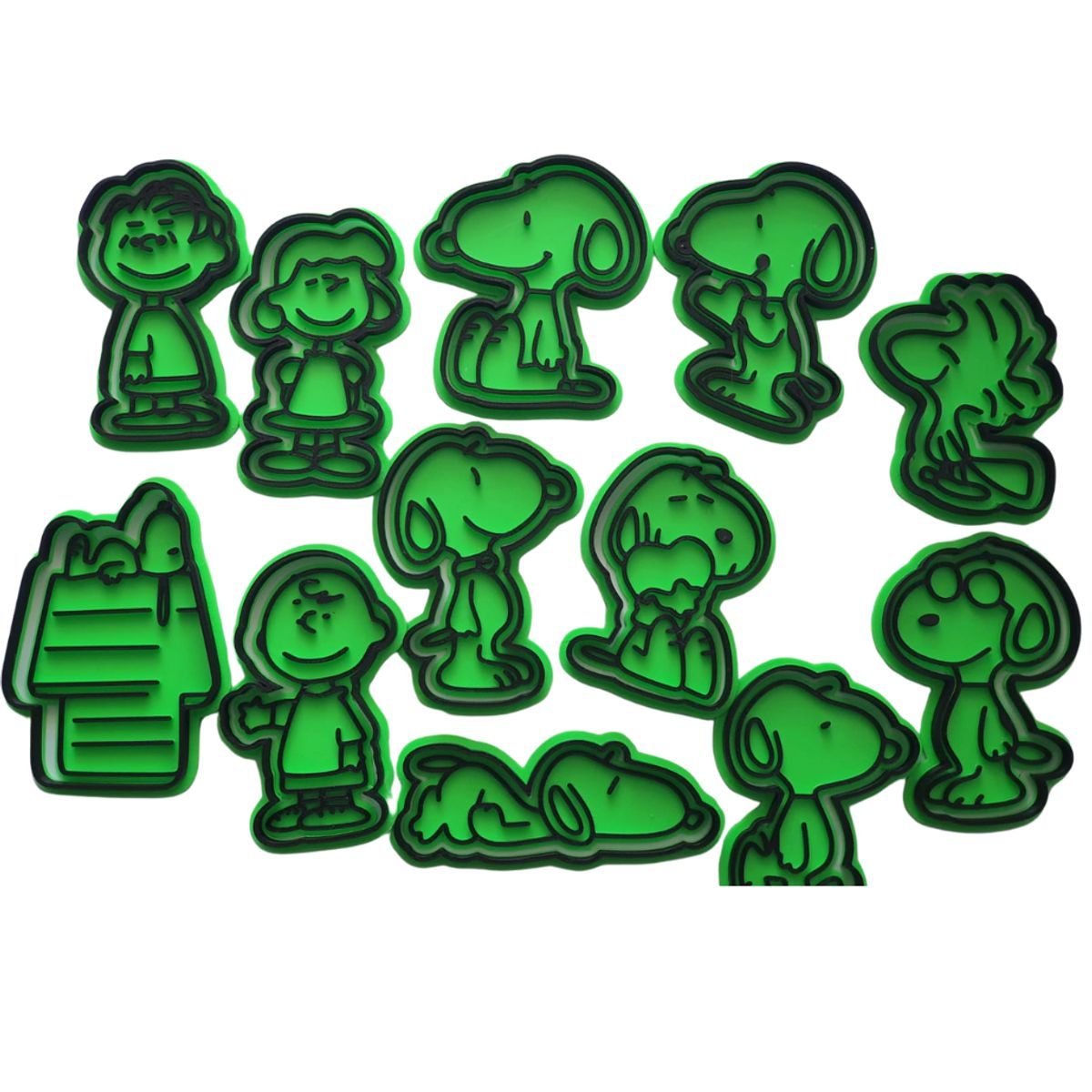 GENERICO - Set 12 Cortadores De Galletas Snoopy 8 Cm