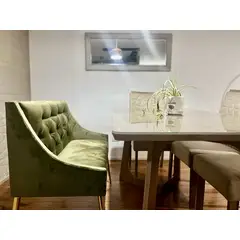 GENERICO - Banqueta de Comedor Deluxe Terciopelo Verde Musgo SCHIENALE