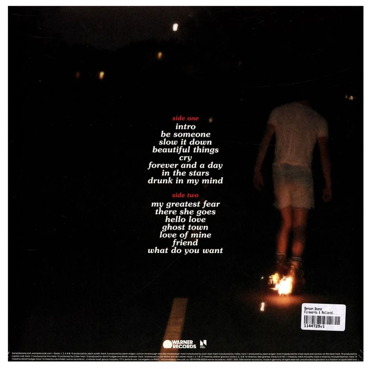 GENERICO - BENSON BOONE - FIREWORKS AND ROLLERBLADES (CLEAR VINYL) / VINILO