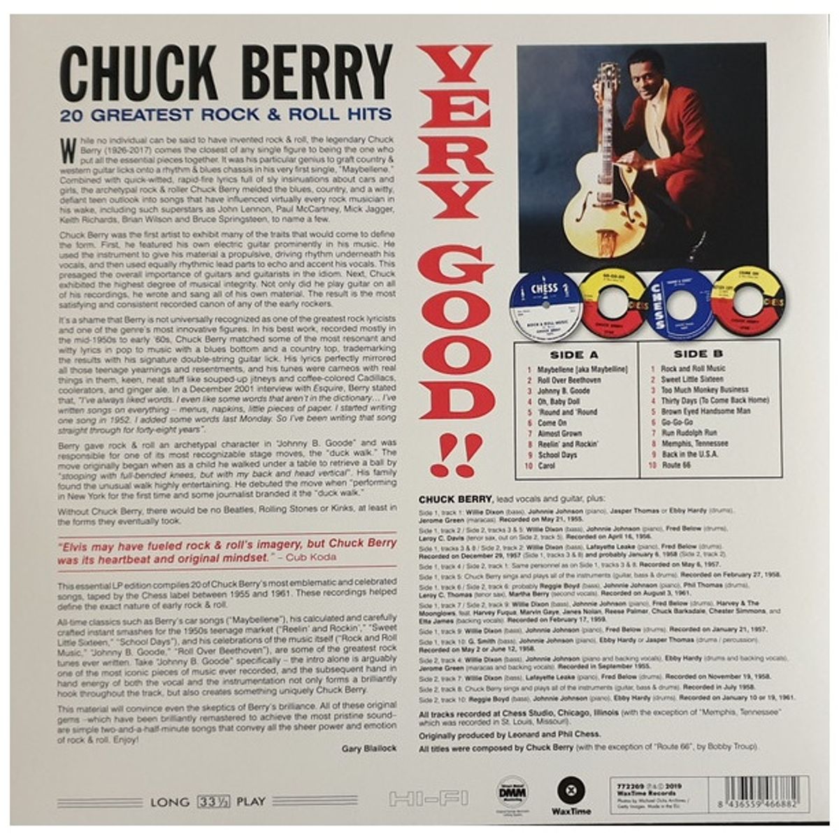 GENERICO - CHUCK BERRY - 20 GREATEST ROCK & HITS / VINILO