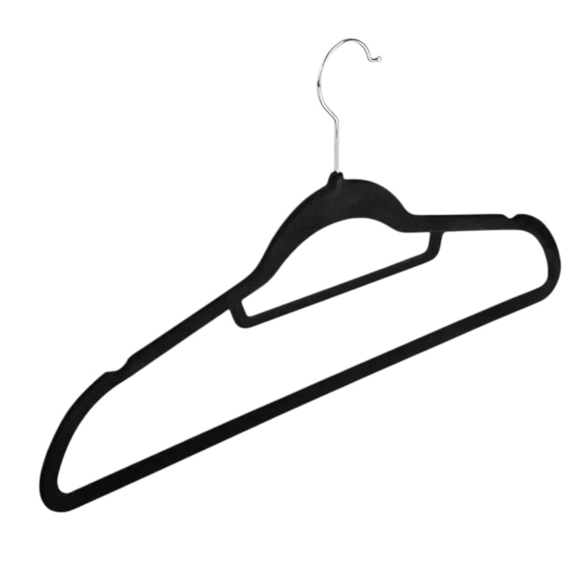 GENERICO - Pack 10 Colgadores de Terciopelo Antideslizantes Rojo Gms