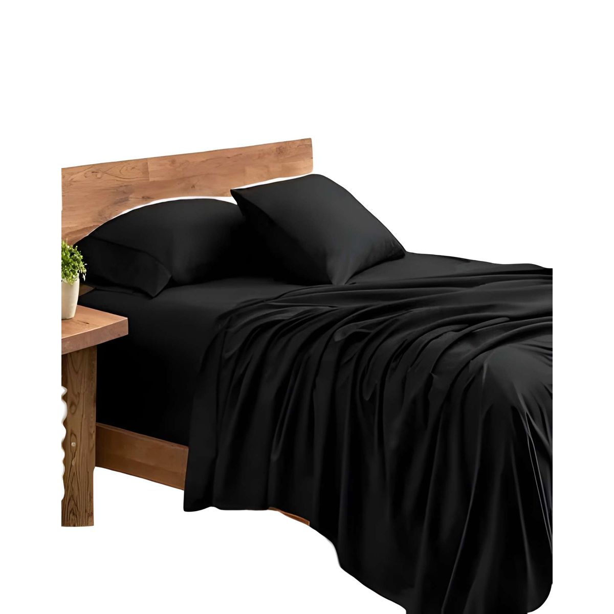 GENERICO - SABANA 2 PLAZAS 200 HILOS NEGRO