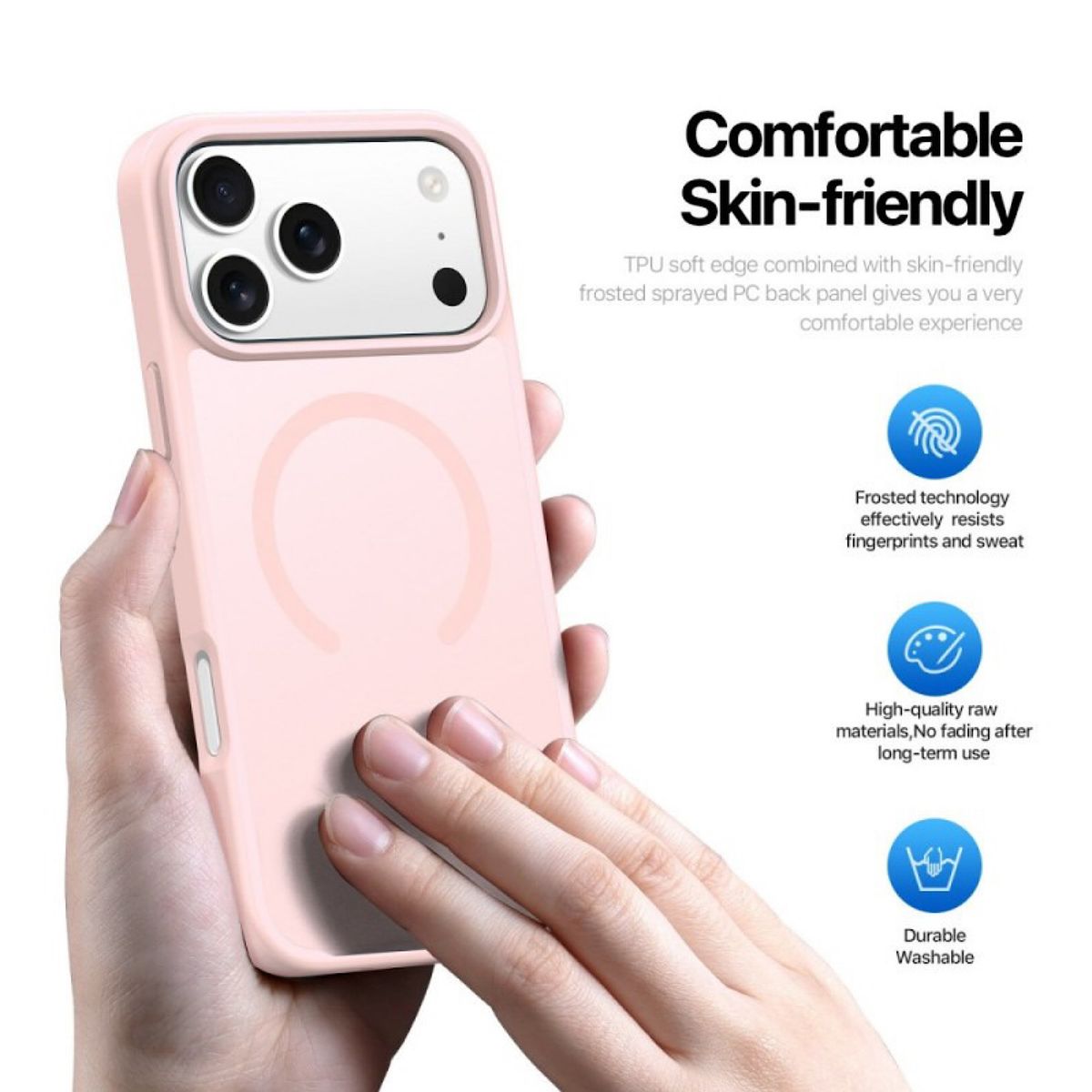 GENERICO - Carcasa Dux Ducis Magsafe Para iPhone 17 Pro Max- Rosa