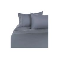 JUEGO DE SABANA 2 PLAZAS 500 HILOS GRIS L1