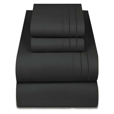 Imagen 2 del producto JUEGO DE SABANA 2 PLAZAS 500 HILOS NEGRO L3