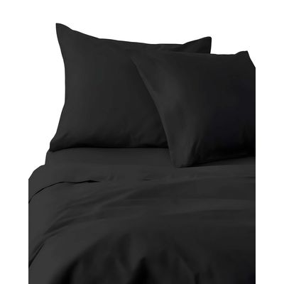 Imagen 2 del producto JUEGO DE SABANA 2 PLAZAS 200 HILOS NEGRO N1