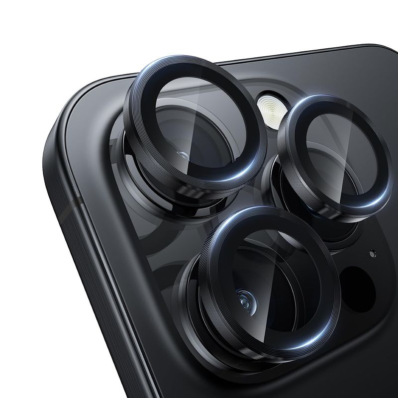 GENERICO - Protector de Lentes Para Camara  iPhone 17 Pro - Negro