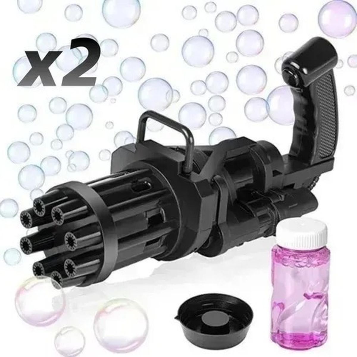 BUBBLE - Pack Juguete Minigun Lanza Burbujas Tiktok
