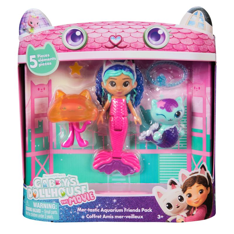 LA CASA DE GABBY - Pack 3 Figuras Amigos De Acuario La Casa De Muñecas De Gabby
