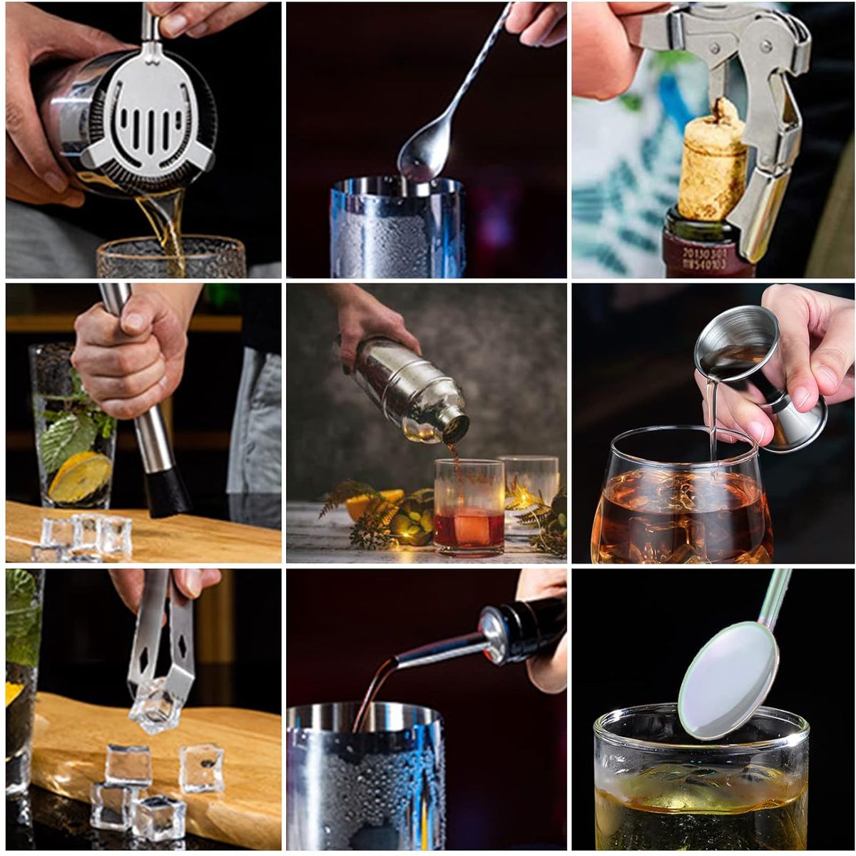 WELDMON - Cocktail Bar Set Kit 10 Pcs