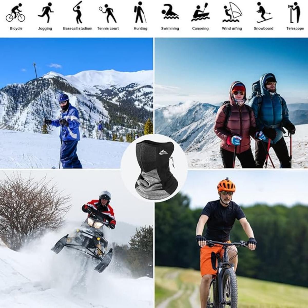 WELDMON - Diadema Mascara con ProteccióN UV - Negro + Gris Talla única