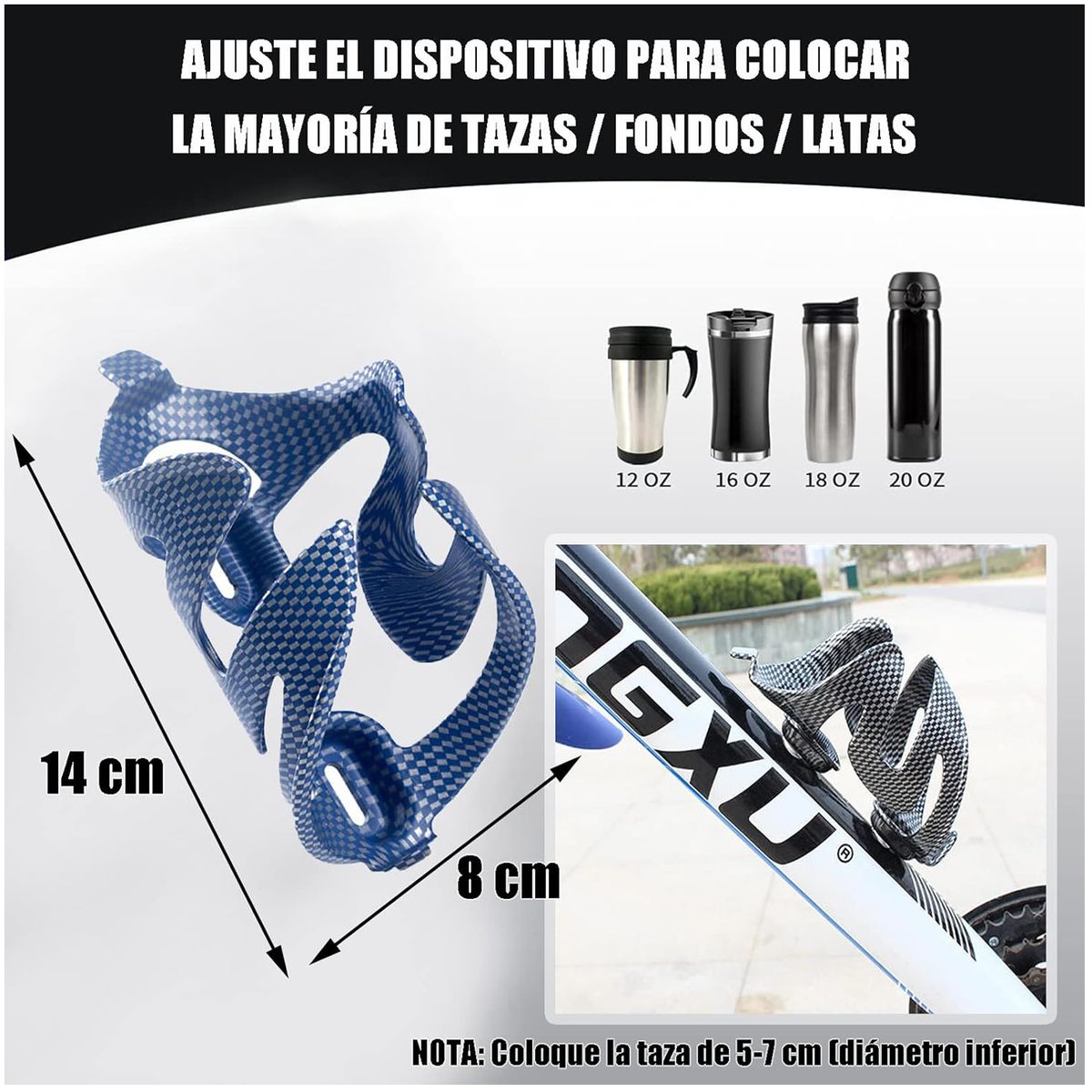 WELDMON - Soporte para botella de agua para bicicleta - azul