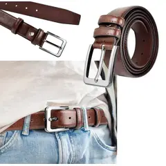 ATURE - Cinturón De Los Hombres De Cuero De Vaca Casual 130cm