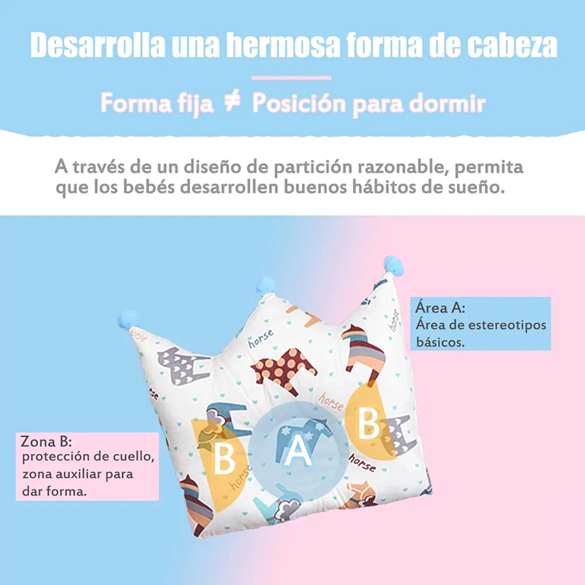 WELDMON - Almohada para bebés Almohadas para recién Nacidos - Estrella