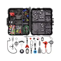 KINDA NICE - 257 Piezas Kit De Accesorios De Anzuelos Pesca Señuelo Caja