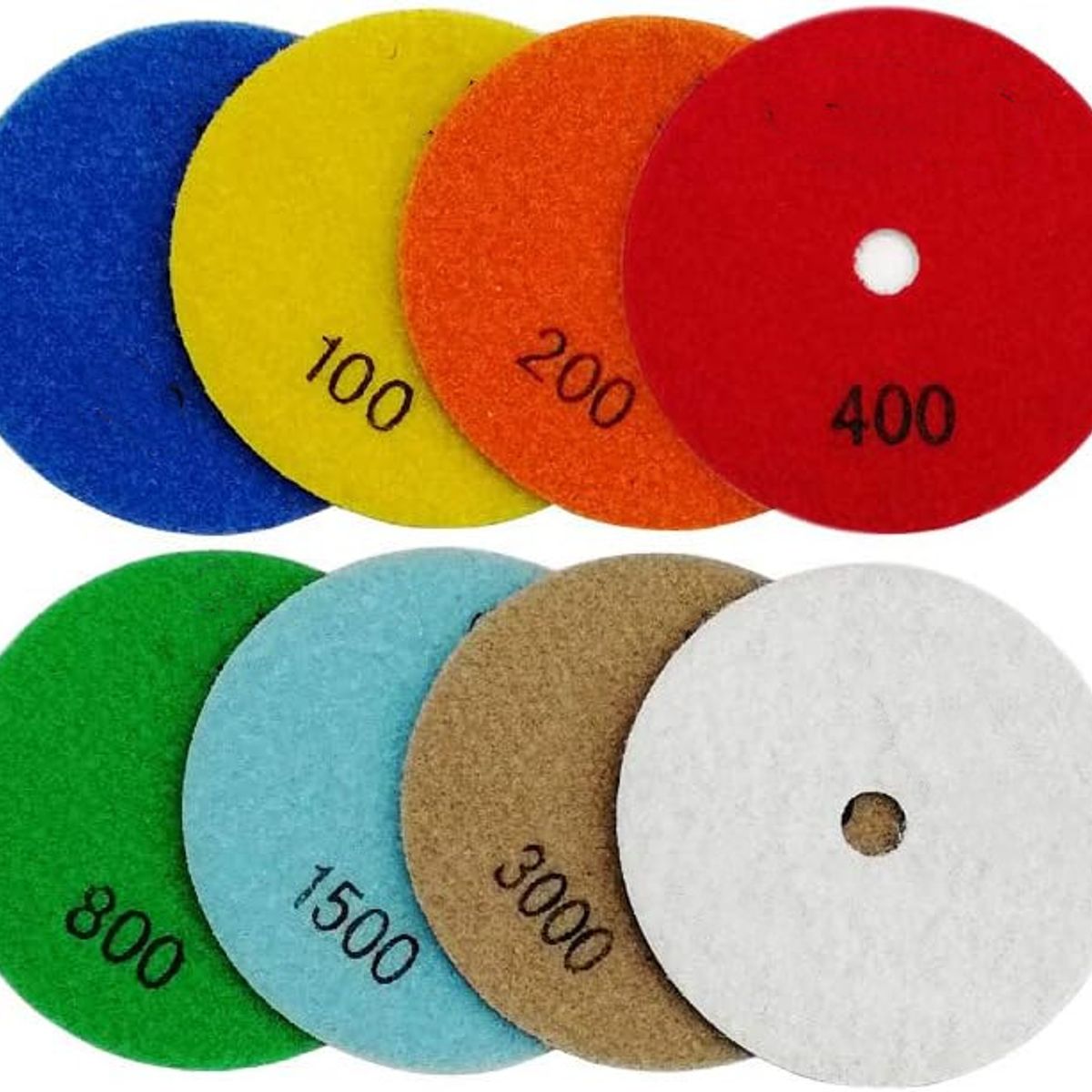 KUANGYE - Pack 7 Disco Almohadilla Lijado Pulido Recina Marmol Cuarzo